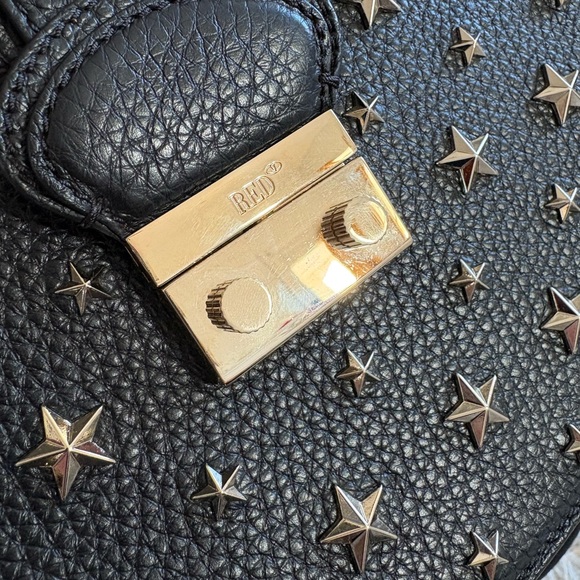 Valentino (RED) Black Star-Studded shoulder bag - Picture 3 of 11